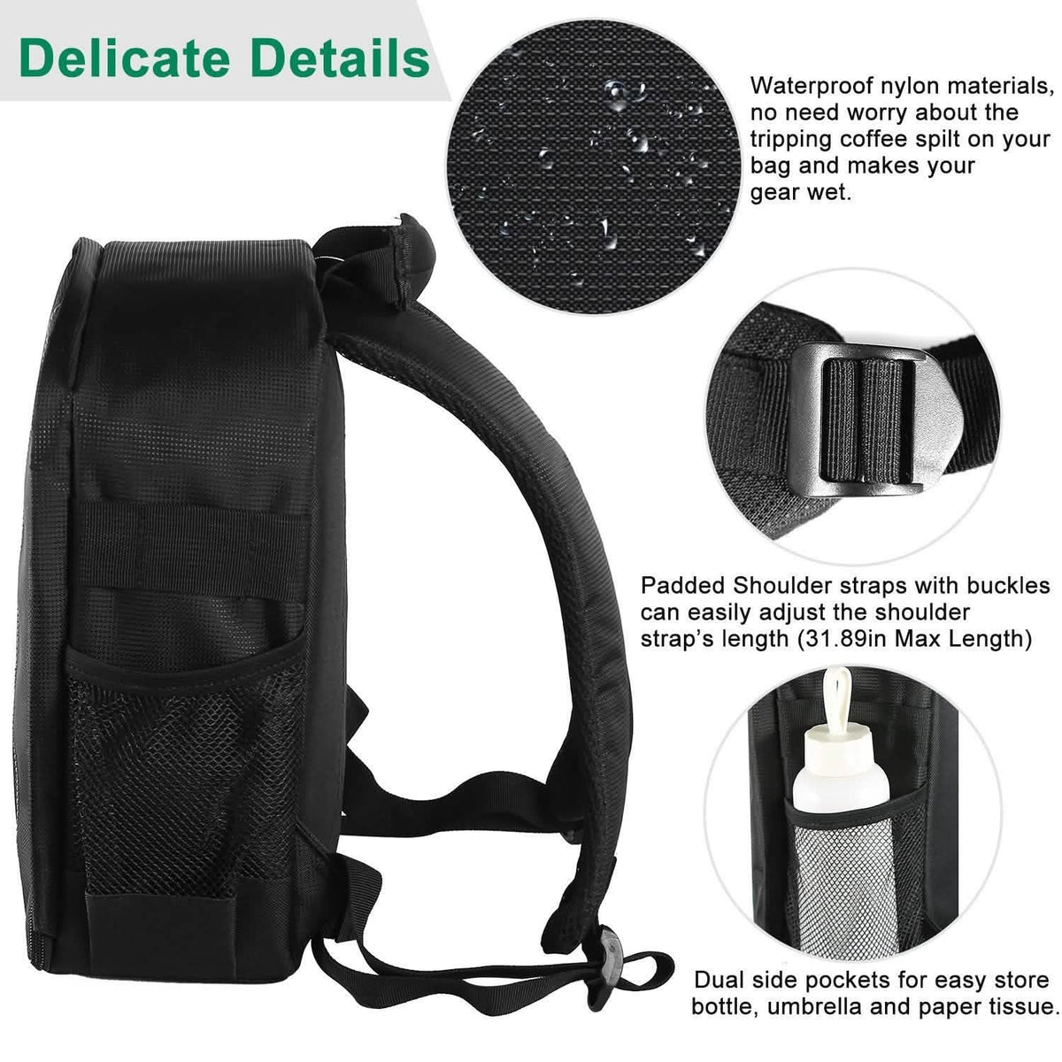 Waterproof Camera Backpack Shockproof Protection
