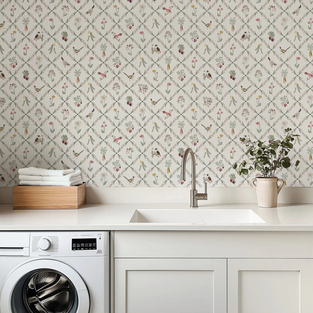 Kacie Wallpaper by Linen and Paper Design