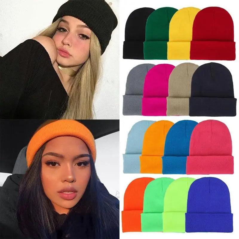 Winter Hats for Women Men New Beanies Knitted Solid Cool Hat Girls Autumn Female Beanie Warm Casual Cap For Winter Comfortable Soft Daily Slouchy Beanies Stylish Cool Hats For Girls And Boys