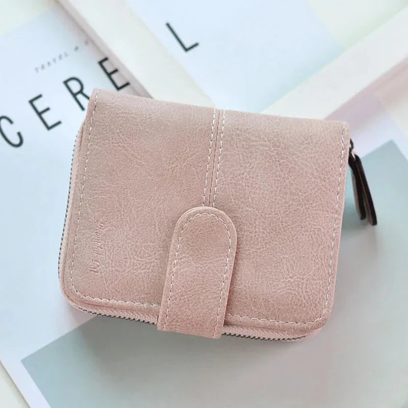 Women Cute Short Money Wallets With Zipper Female Small Wallet Lady Coin Purse Card Wallet Purses